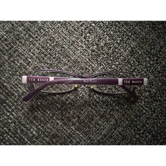 TED BAKER Y2K Slim Purple Metal Glasses Twice Shy B192 Frames - Picture 4 of 8